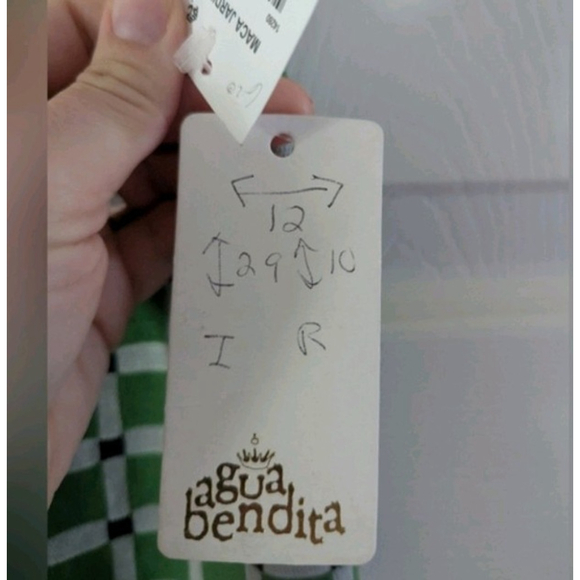 STINE GOYA Green and Black Flare Pants with Geometric Print NWTs Size M - Picture 3 of 4